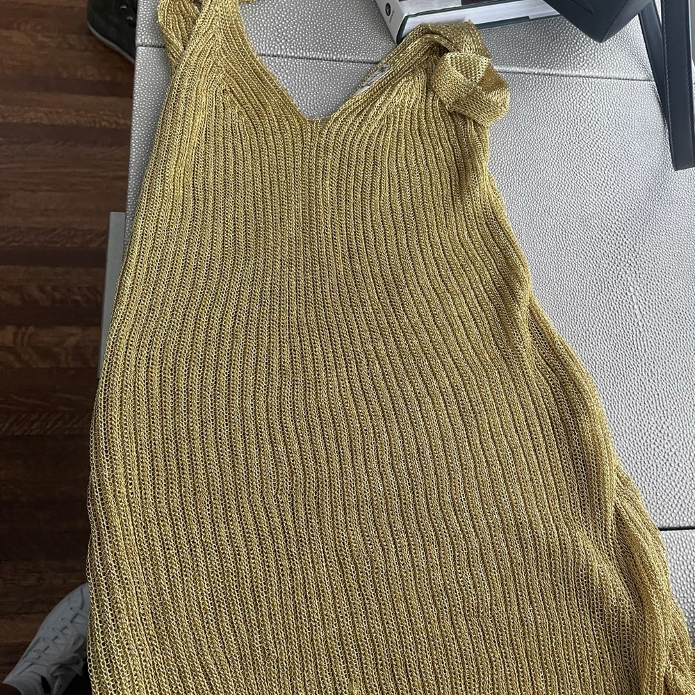 Anthropology beautiful mesh see through dress